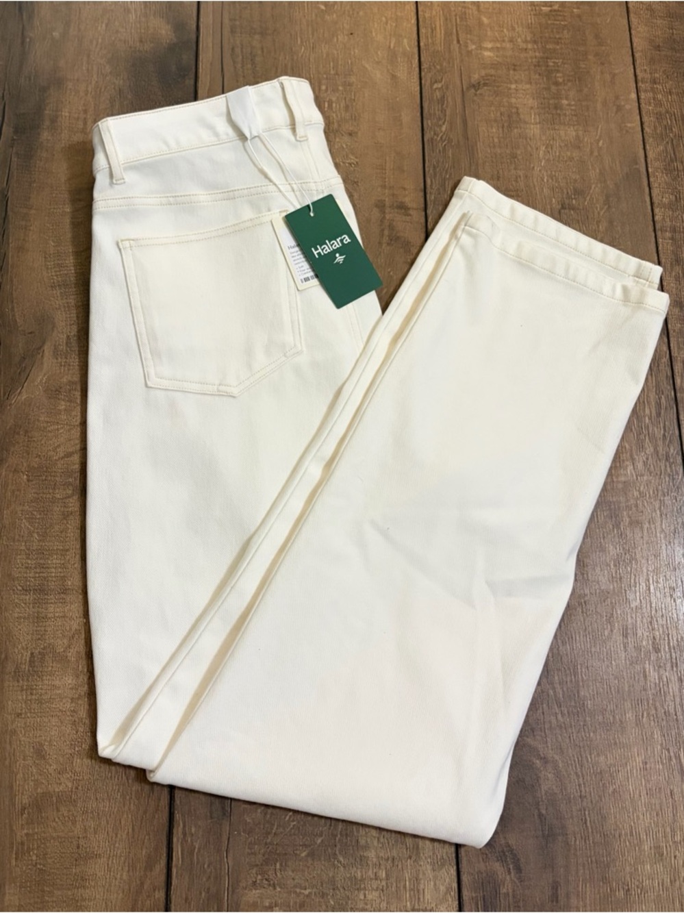 HALARA Cream Flex Denim High-Rise Jeans